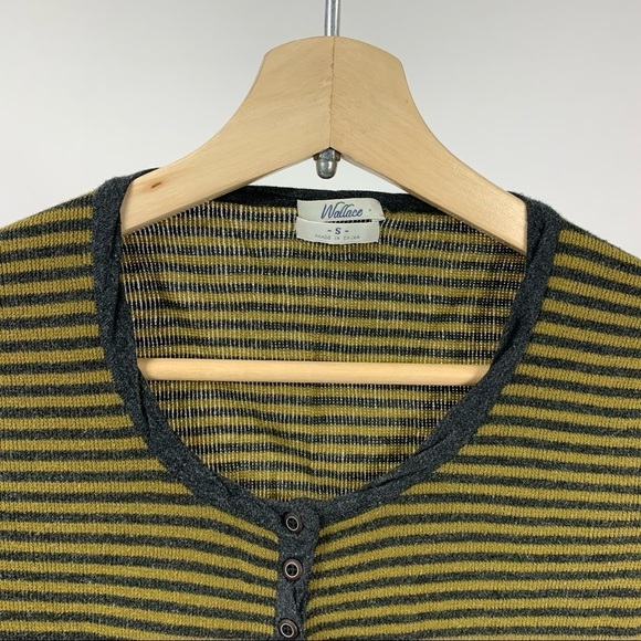 WALLACE J Crew Striped High tide Henley # 42521 - Picture 4 of 8